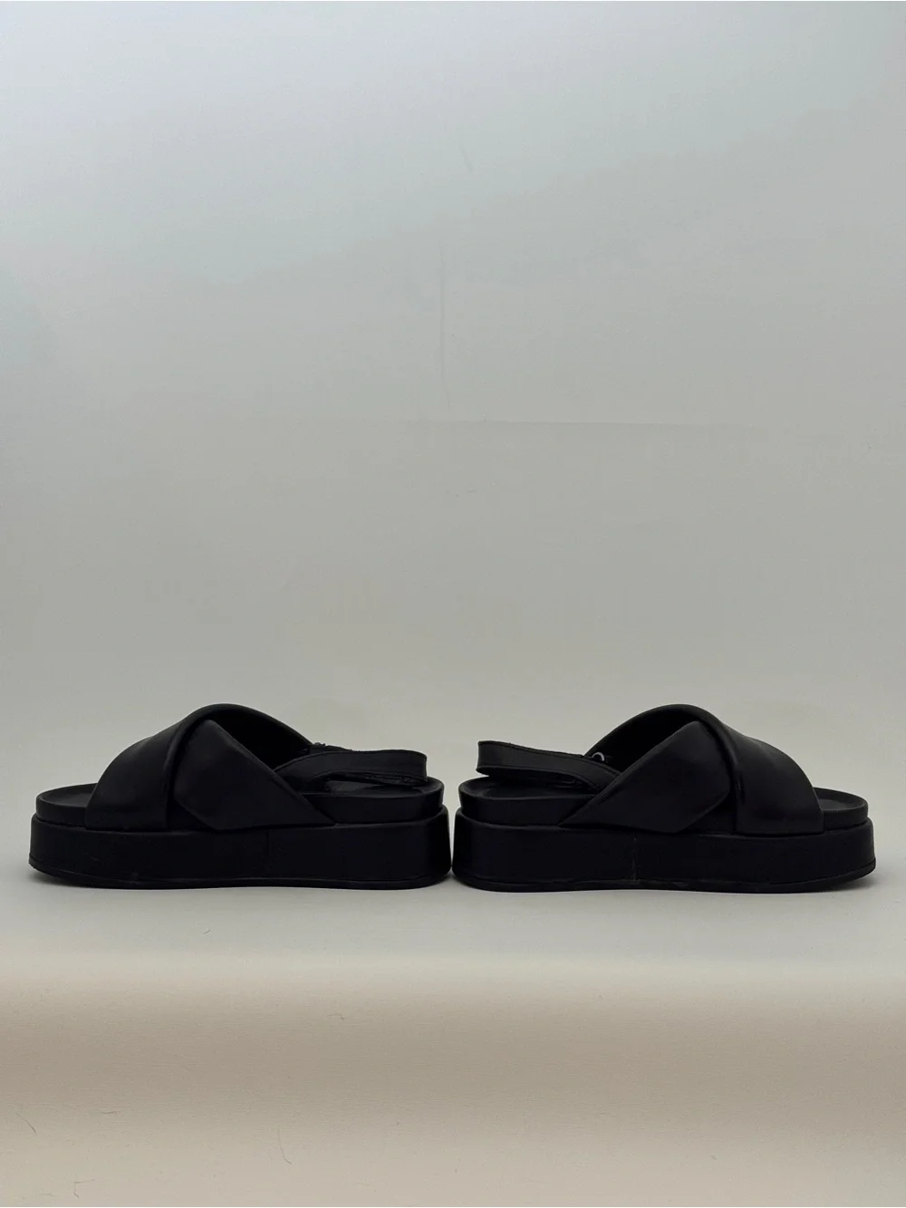 Silent D Women's Black Platform Slide Sandals